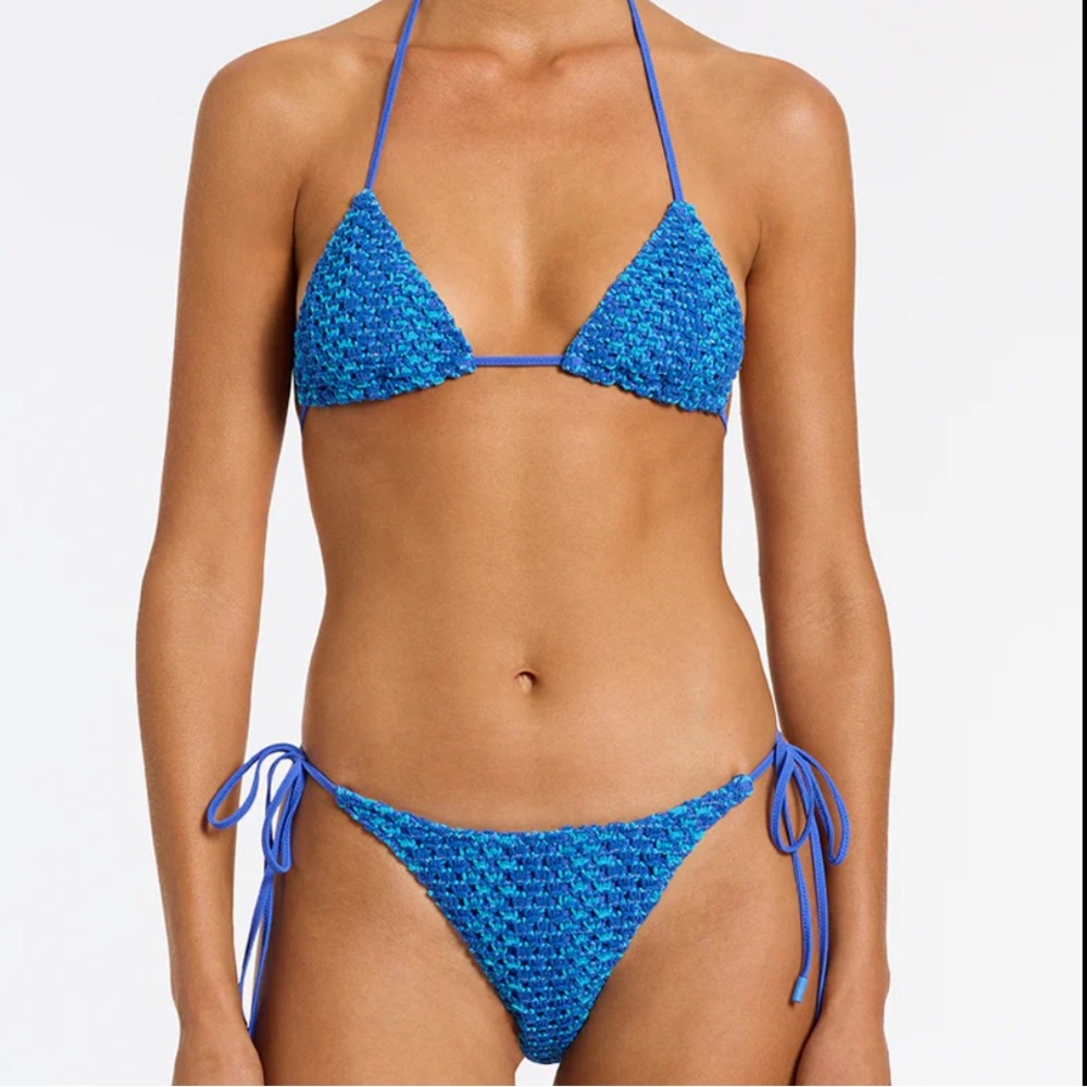 NWT BLUE TRIANGL VINCA BIKINI SMALL BOTTOM MEDIUM TOP